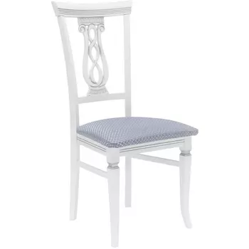 Стул Leset Юта (Белый 9003 + патина серебро, обивка жаккард Атина серебро Ж4.04) 2500000031717