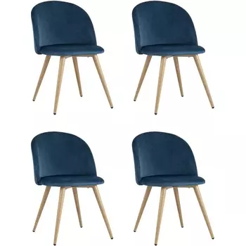 Стул Лион велюр голубой 4 шт Stool Group арт.УТ000037445