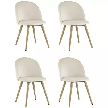 Стул Лион велюр кремовый 4 шт Stool Group (арт.УТ000037447)