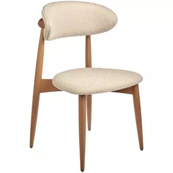 Стул Lucas латте букле с ножками цвета орех Bradex Home арт.RF 0546