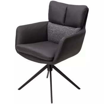 Стул LUIS 360 град. поворот Серый Maison 99# / OTE COBBLE 457 / черный каркас, ®DISAUR (арт.621M05778) M-City