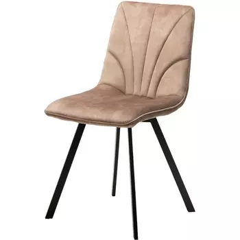 Стул M-City ARFA UF912-10B античный бежевый, велюр без "пальчикового" эффекта/ черный каркас