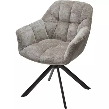 Стул M-City ARVA 180 град. поворот. с возвратом, DAVIS - HARMONY-04 Латте, шенилл/ Черный