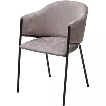 Стул M-City ДИЛЛ, цвет RAIN 11 капучино, велюр / черный каркас