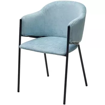 Стул M-City ДИЛЛ, цвет RAIN 7 бриз, велюр / черный каркас