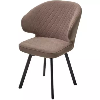 Стул M-City ХИЛТОН 360 град., цвет B5 Капучино, велюр / черный каркас