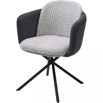 Стул M-City ЛИЛУ ДАНС 180 град. поворотный, УЮТ ГРЕЙ КЛЫК / ORAKUL 998 Темно-серый / Черный каркас,