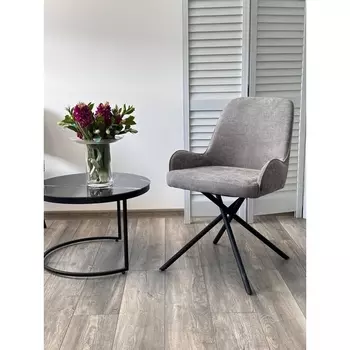 Стул M-City ЛУИДЖИ ДАНС 180 град. поворотный, NORDIC 85 Серый / Черный каркас,