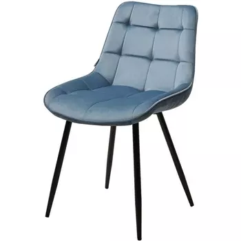 Стул M-City MIAMI G062-43 пудровый голубой, велюр/ черный каркас