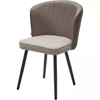 Стул M-City МОНЕ ROVENA BISCUT ткань / ORAKUL 290 экокожа / Черный каркас