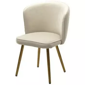 Стул M-City МОНЕ ZIZI 002 Молочный, велюр / Золотой каркас