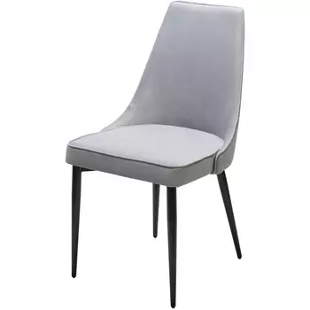 Стул M-City NEPAL-P СВЕТЛО-СЕРЫЙ BM-4, велюр/ черный каркас