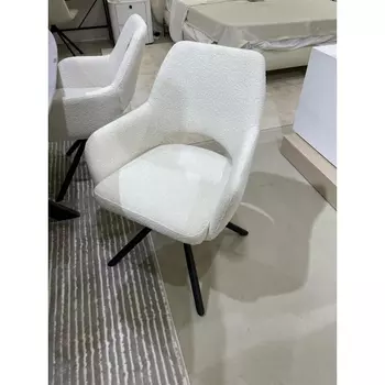 Стул M-City NURI 180 град. поворот. 3018-09 коричневый, шенилл/ черный каркас