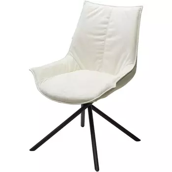 Стул M-City ОСЛО Atmocfera 010 Бежевый / Orakul 160 Белый / Черный каркас