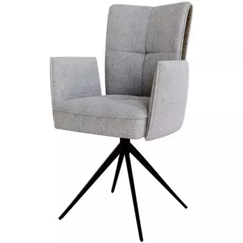 Стул M-City PONCE 360 град. поворот. Brego-31 Бежевый, ткань/ XD841-06 Коричневый, букле/ Черный