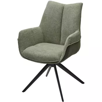 Стул M-City PONTUS 360 град. поворот. KN01-15 Олива/ BZ1046-18 Темно-зеленый/ Черный