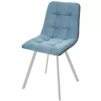 Стул M-City РИЧИ, цвет H-52 Бирюзовый, велюр / белый каркас