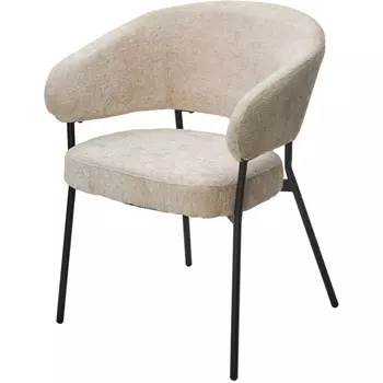 Стул M-City SAGE 3018-10 бежевый, шенилл / черный каркас