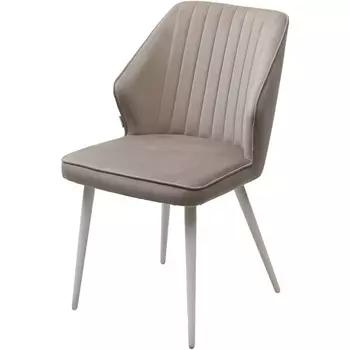 Стул M-City SEATTLE-V ЛАТТЕ #25, велюр / белый каркас