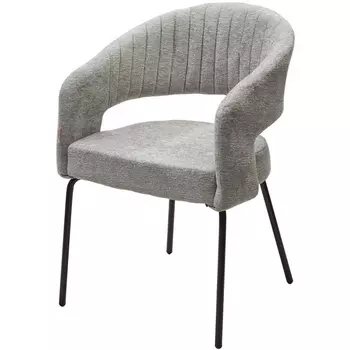 Стул M-City SNUG 3018-03 светло-серый, шенилл / черный каркас
