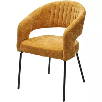 Стул M-City SNUG 3018-08 горчичный, шенилл / черный каркас