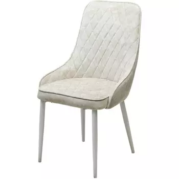 Стул M-City ТУРИН 360 град. FIESTA Молочный , велюр "антипальчиковый"/ белый каркас