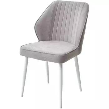 Стул M-City VENA, цвет B22 Серый, велюр/ Белый каркас