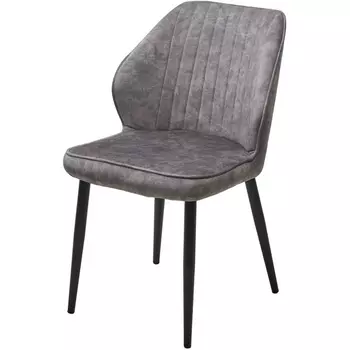 Стул M-City VENA, цвет FIESTA Серый, велюр "антипальчиковый"/ черный каркас