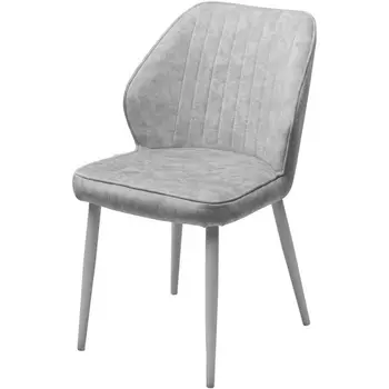 Стул M-City VENA, цвет FIESTA Светло-серый, велюр "антипальчиковый"/ Белый каркас