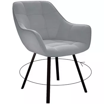 Стул М поворотный, B22 GREY, ножки черные Dikline 00-00062313