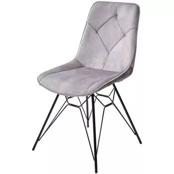 Стул MARBELLA PK6015-03 (VBP203) античный серебристо-серый, велюр (M-City)