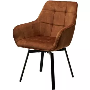 Стул MAVERICK 360 град. поворот. UF912-02B античный медный, велюр без "пальчиковый"/ черный, ®DISAUR 629M05529 M-City