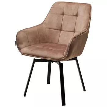 Стул MAVERICK 360 град. поворот. UF912-10B античный бежевый, велюр без "пальчиковый"/ черный ®DISAUR 629M05527 M-City