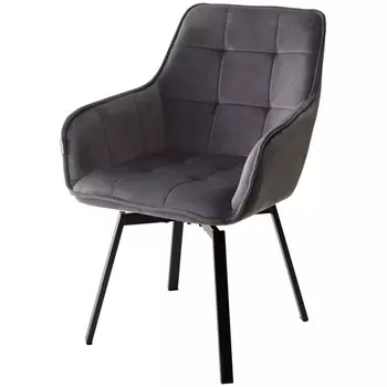 Стул BLUVEL-14 GREY/ черный каркас, поворот.360 град. M-City Maverick 629M04836 (2 шт.)