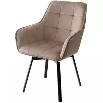 Стул BLUVEL-40 BEIGE/ черный каркас, поворот.360 град. M-City Maverick 629M04837 (2 шт.)