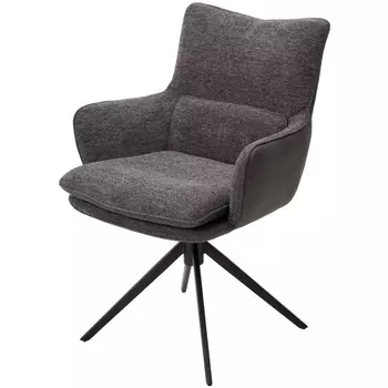 Стул MAYA 360 град. поворот Серый GINO-457 / SEA-458 / черный каркас, ®DISAUR (арт.621M05779) M-City