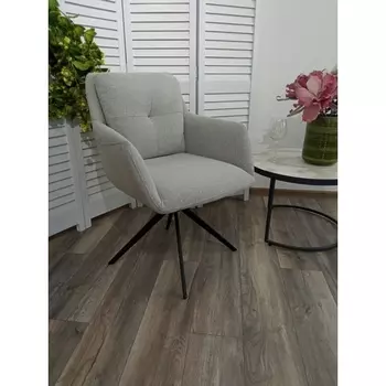 Стул MEADOW 360 град. поворот. Серый Lake-450, ткань / черный каркас / Товарный знак DISAUR M-City