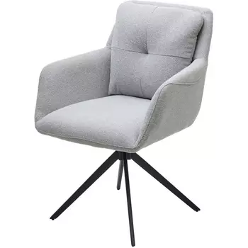 Стул MEADOW 360 град. поворот. Серый Lake-450, ткань / черный каркас / Товарный знак DISAUR M-City