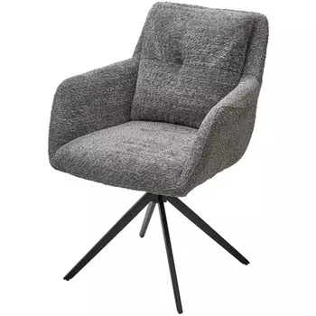 Стул MEADOW 360 град. поворот. Темно-серый XD841-16, букле / черный каркас, ®DISAUR M-City