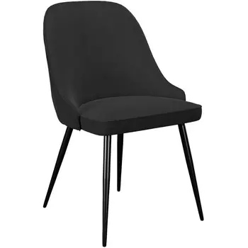 Стул микровелюр К21 черный, ножки черные Dikline 00-00060799