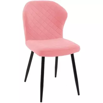 Стул микровелюр V14 розовый, ножки черные Dikline 00-00049472