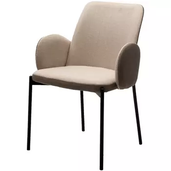 Стул МИЛ цвет Cappuccino-Cream, ткань / черный каркас M-City 464M05084