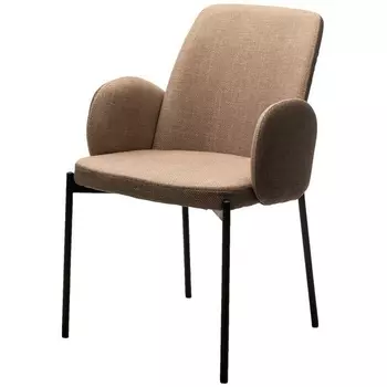 Стул МИЛ цвет Mocco-Latte, ткань / черный каркас M-City 464M05085