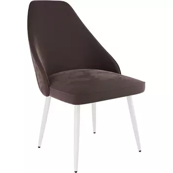 Стул Милан, цвет кофе (велюр)/белый Mebelson (арт.CHS.05.2104)