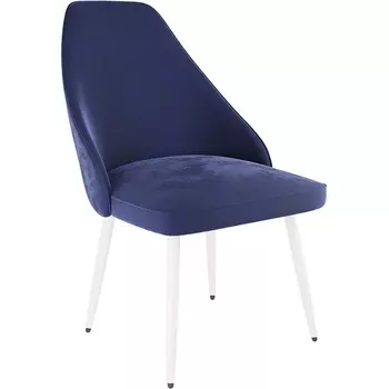 Стул Милан, цвет синий (велюр)/белый Mebelson (арт.CHS.05.2145)