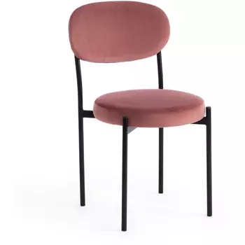 Стул (mod. 7033) коралловый barkhat /черный (ткань/металл) Tetchair 114055 15472