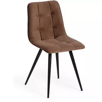 Стул (mod. 7095-1) ткань/металл, 45x53х88 см, высота до сиденья коричневый barkhat 12/черный Tetchair Chilly 17241
