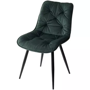 Стул MONACO UF910-14 DARK GREEN, велюр/черный каркас (M-City)