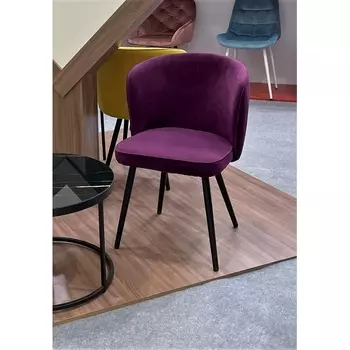 Стул Сливовый, велюр / черный каркас M-City Моне 480M04374