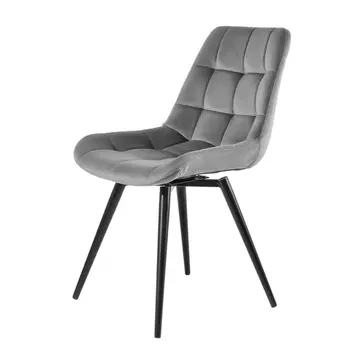 Стул MyFar Феникс поворотный темно-серый велюр MF1004-1